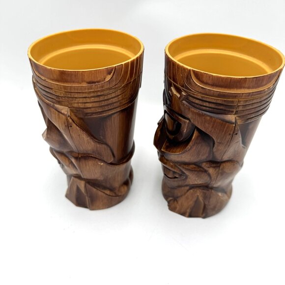 Universal Studios Tiki Mug Cup Tall Plastic Brown souvenir Whirly-DrinkWorks! Se - Picture 4 of 12
